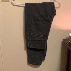 Black distressed high waisted jeans